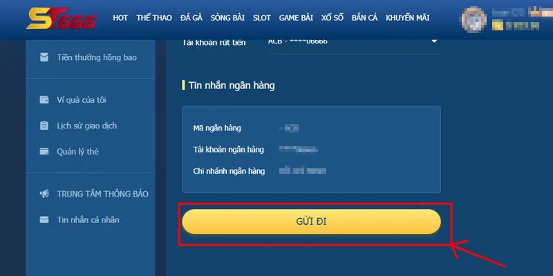 Giao diện của nhà cái ST666 